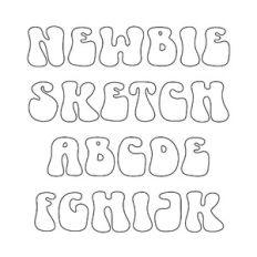 BFC Newbie Sketch Retro Bold Bubbly Sketch Font