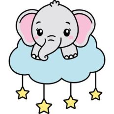 Baby Elephant On The Cloud
