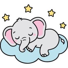 Baby Elephant On The Cloud