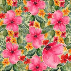 Pink Orange Red Watercolor Flower Floral Background Pattern