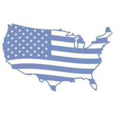 american flag map