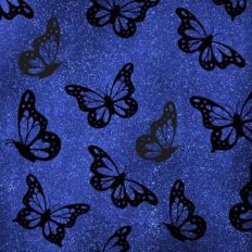 Butterflies Blue Glitter Background Pattern