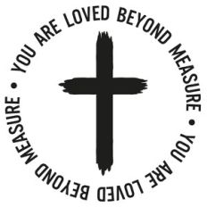 You Are Loved Beyond Measure Cross Word Quote Circle