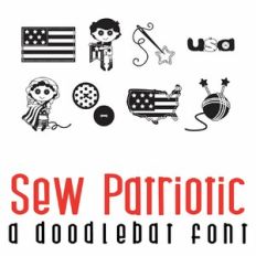 Sew Patriotic Doodlebat Font
