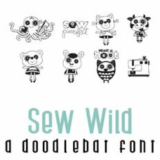 Sew Wild Doodlebat Font
