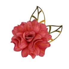 Watercolor Flower 49 with foliage