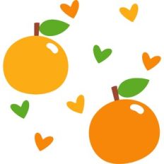 oranges and hearts