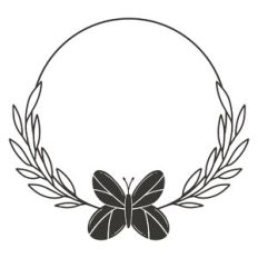 Simple Butterfly Circle Frame