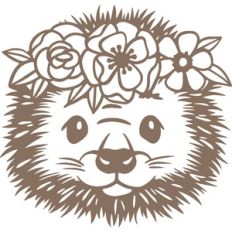 hedgehog with flowers