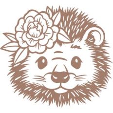 hedgehog with flower