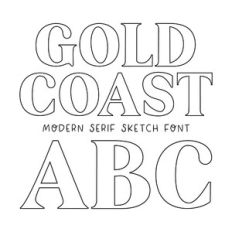 BFC Gold Coast Sketch Modern Serif Sketch Font