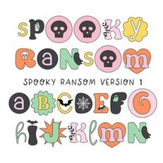 BFC Spooky Ransom V1 Halloween Color Boho Retro Font