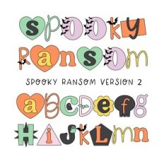 BFC Spooky Ransom V2 Halloween Color Boho Retro Font
