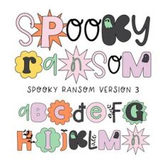 BFC Spooky Ransom V3 Halloween Color Boho Retro Font