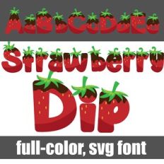 Strawberry Dip Color Font
