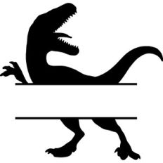 Split Dinosaur Name Frame