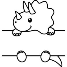 Split Dinosaur Name Frame