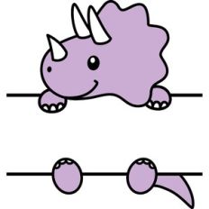 Split Dinosaur Name Frame