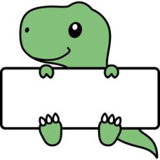 Split T-Rex Name Frame