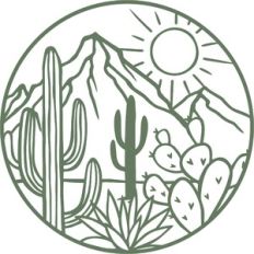 desert scene round