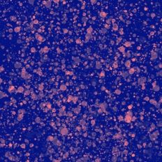 pink splatter on blue background