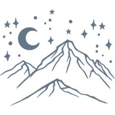 mountain nighttime scene