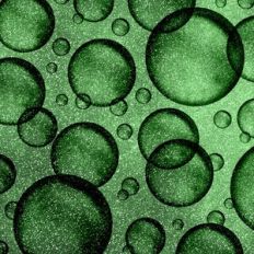 Green Glitter Dark Bubbles Background Pattern