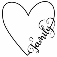 Family Word Heart