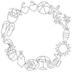 summer wreath for stitching
