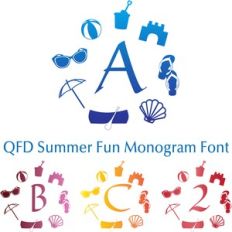 QFD Summer Fun Monogram Font