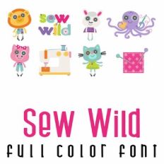 Sew Wild Full Color Font