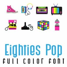 Eighties Pop Full Color Font