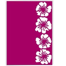 Wild Rose Flowers Lace Edged Card