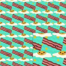 eggs and bacon pattern