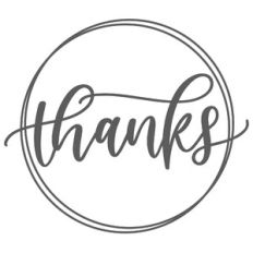 Thanks in Circle Frame