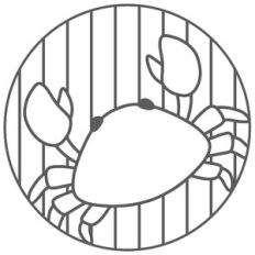 Crab in Circle Frame