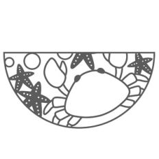 Crab and Starfish Half Circle