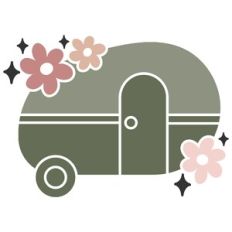 Retro Floral Camper