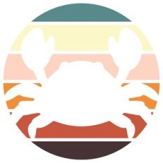 Retro Crab Silhouette