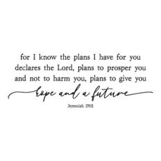 for i know the plans i have for you declares the lord | scripture quot
