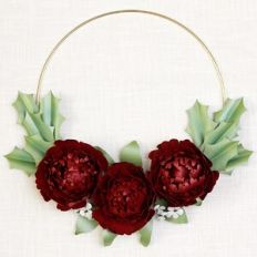 Christmas Peony Wreath