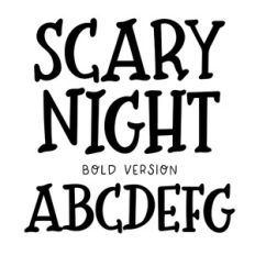 BFC Scary Night Bold Spooky Halloween Serif Font
