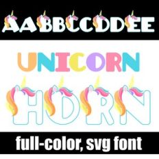 Unicorn Horn Color Font