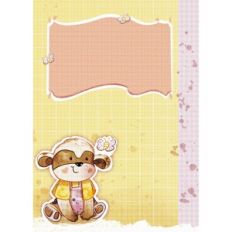 Print and Cut Baby Monkey Invitation