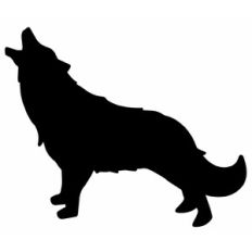 Wolf Silhouette Howling