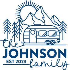 camper personalized family sign