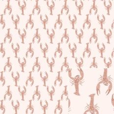 Neutral Cute Lobster Printable Pattern Background