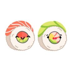 Kawaii Uramaki Salmon Avocado Sushi Rolls