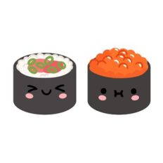 Kawaii Fish Roe Sushi Rolls
