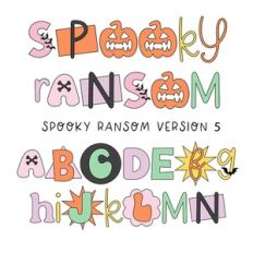BFC Spooky Ransom V5 Halloween Color Boho Retro Font